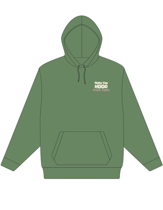 Make The Hood Great Again "Save The Hood" Hoodie - Olive Green